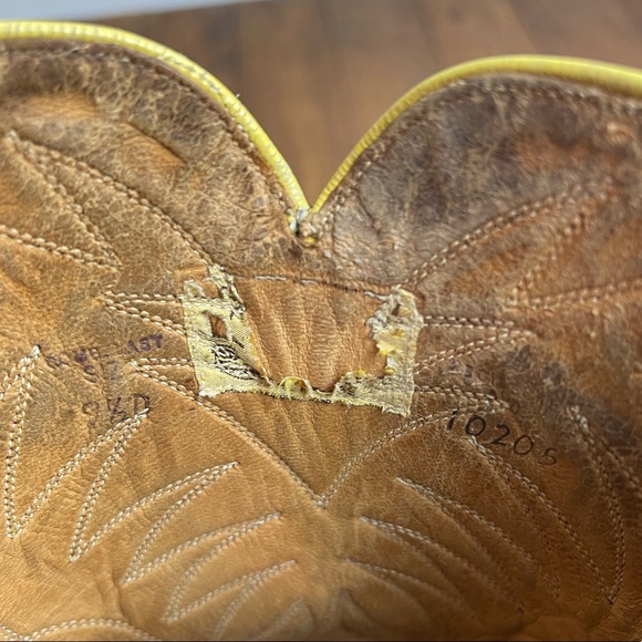 Vintage Justin Boots black mens size 9.5 western cowboy boots - Picture 6 of 12